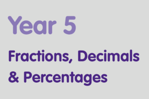 Year 5 activities for practising: Fractions, Decimals & Percentages